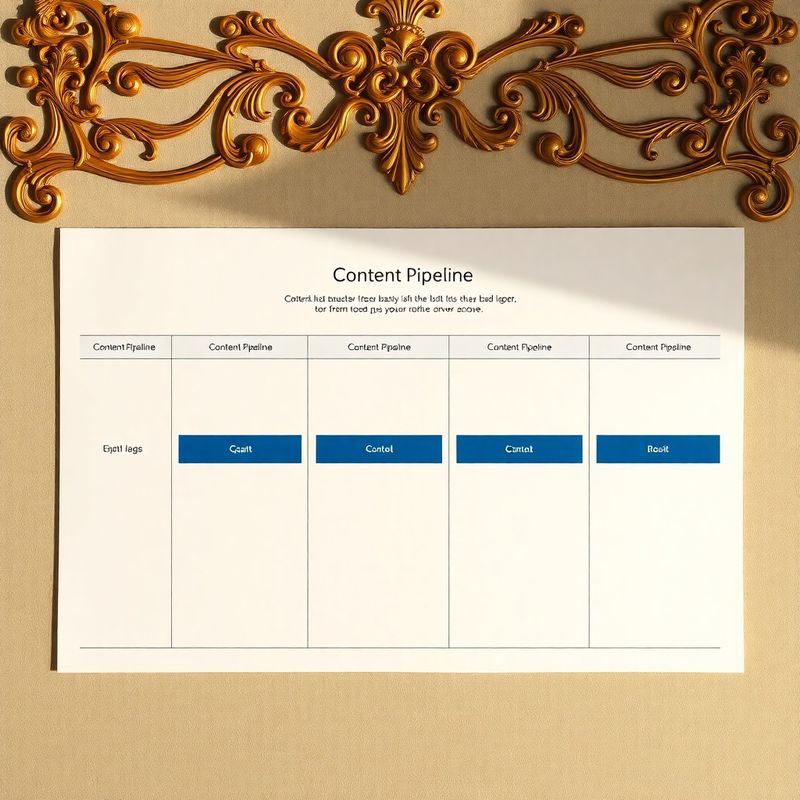 Kanban board s barevně rozlišenými fázemi content pipeline
